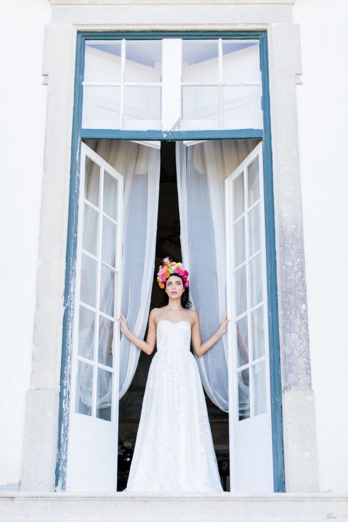 bride palácio de seteais, braut palácio de seteais, bridal dress pureza mello breyner hochzeitskleid in portugal