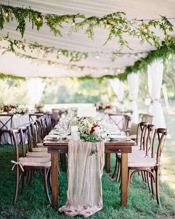 cheese cloth linen table, wedding table, rustic wedding